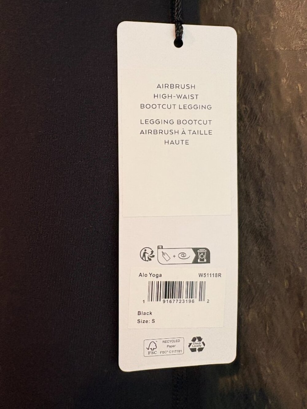 NWT Airbrush High-Waist Black Full Bootcut Legging Yoga Pants, Small - Picture 7 of 10